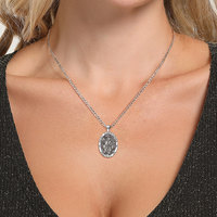 Merryshine Collier personnalisé en argent sterling 925 avec médaille de protection Saint Christophe, protecteur des voyageurs