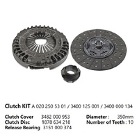 3400125001 A0202505301 350mm 10T LKW-Kupplungssatz Passend für Mercedes Benz NG MK LK Ersatz-Kupplungskit
