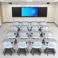 Chaise d'école moderne en plastique durable pour salle de classe et bureau, pour adultes et adolescents