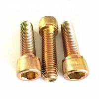 DIN912 Hexagon Socket Head Cap Screw Allen Bolt, Yellow Zinc Plated Carbon Steel Socket Cap Head Machine Screw Fastener