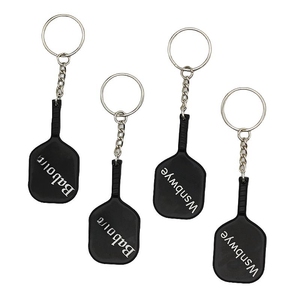 <span class=keywords><strong>Porte</strong></span>-clés décapsuleur vintage en alliage de zinc avec récupérateur de balles de tennis, basketball et pickleball, et logo d'équipe - Product Image 5