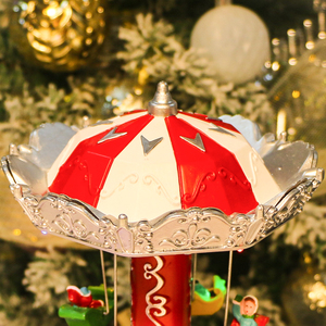 Carrusel personalizable, decoración de caballos, iluminación de escritorio para niños, modelo de silla voladora para parque de atracciones para caja de Navidad embalada - Product Image 5