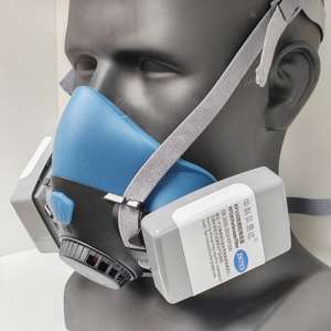 جهاز تنفس كيميائي لبيع المنتجات مباشرة من المصنع قناع وجه بخرطوشة مضاعفة وفلاتر - Product Image 2