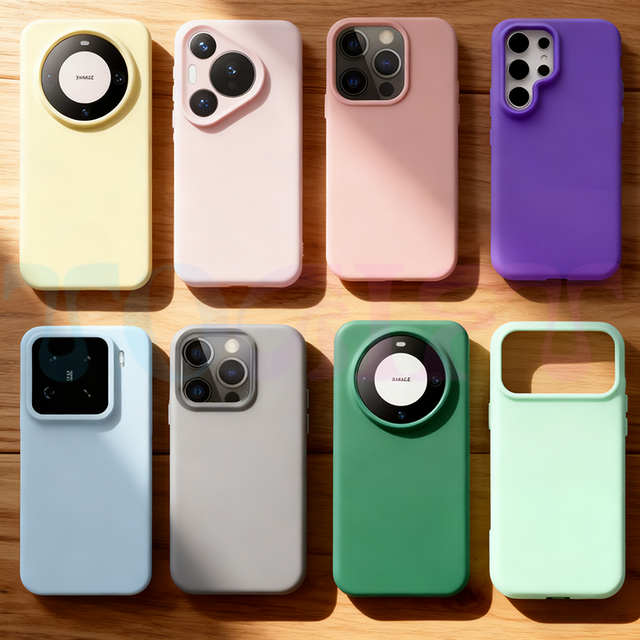 2025 New Custom Wholes Sales Silicone Solid Color Waterproof Mobile Phone Cases for All Types of Phone iphone Android