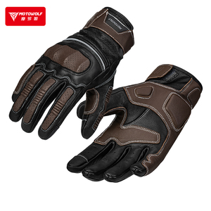 MOTOWOLF Gants de course rétro GM4 Gants de moto en cuir design classique - Product Image 2