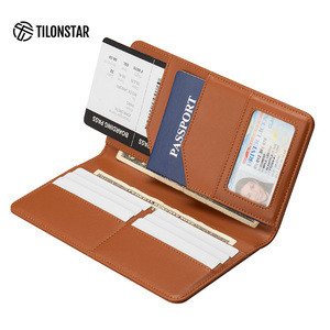 TILONSTAR TPW100 Couverture de passeport personnalisée Porte-carte d'identité Porte-monnaie de voyage en cuir durable Porte-passeport - Product Image 3