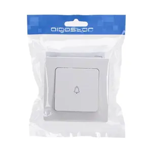 อุปกรณ์กดกริ่งประตู สีขาว ดีไซน์กะทัดรัด ติดตั้งง่าย เหมาะสำหรับระบบกริ่งประตูในบ้านและสำนักงาน - Product Image 3