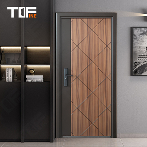 Porte en fer personnalisée Portes de sécurité en acier Porte d'entrée antivol extérieure de sécurité pour la maison - Product Image 6