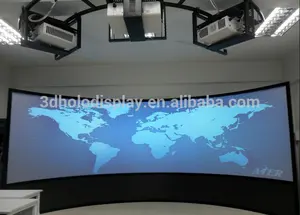 Pantallas de proyección de marco fijo curvo, montaje en pared 4K, pantalla de proyector fija