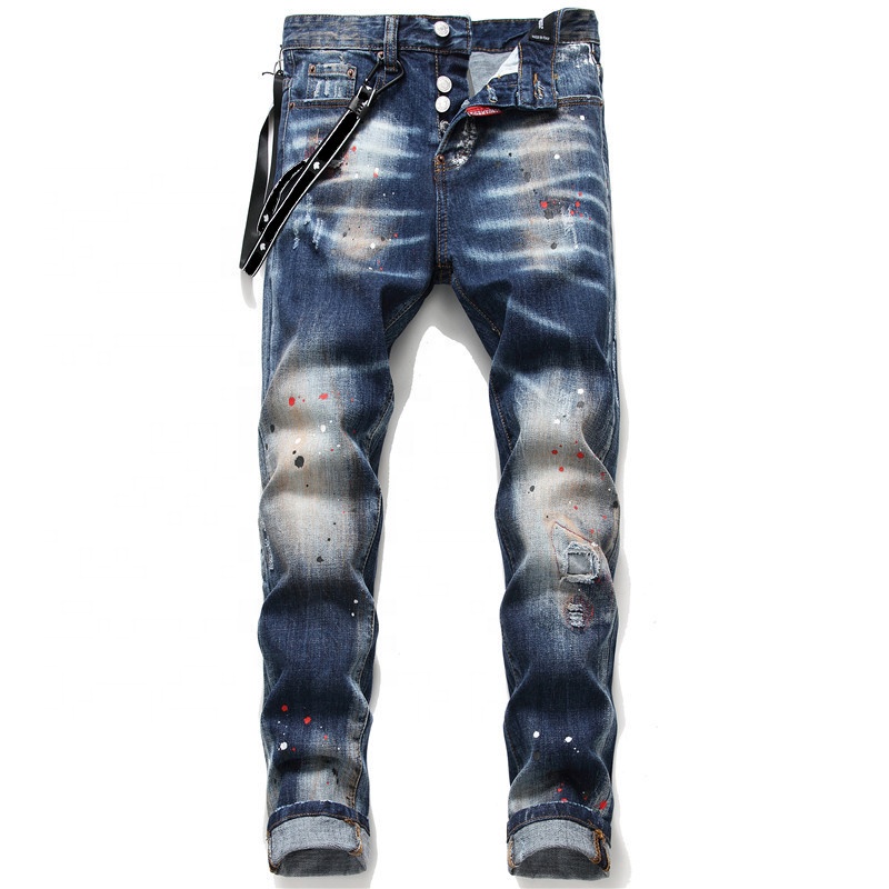 Encuentre el mejor fabricante de jeans pintados a mano y jeans pintados a  mano para el mercado de hablantes de spanish en alibaba.com