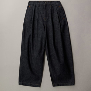 Nouveau <span class=keywords><strong>Jean</strong></span> Baggy Décontracté Indigo pour Homme 2026 en Denim Brut Plissé, Coupe Haute et Jambe Large, Idéal pour le Quotidien - Product Image 5
