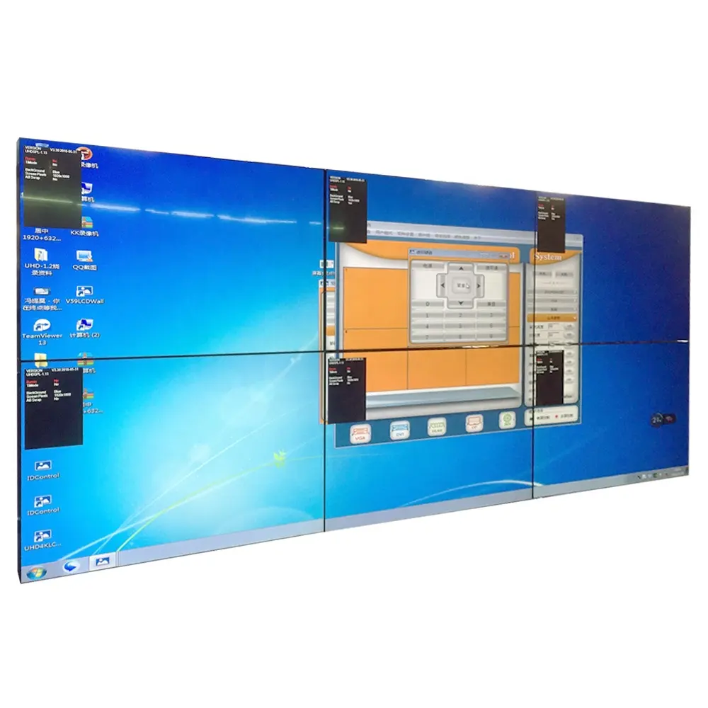 Video wall complet system moduli di visualizzazione Full HD da 49 pollici LCD cornice stretta schermo di giunzione video wall