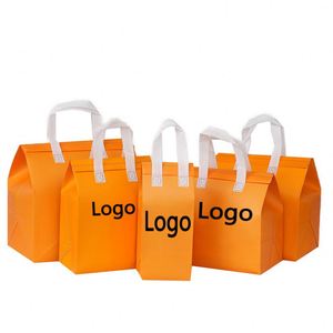 Sac isotherme personnalisé en gros avec doublure en aluminium, écologique, imperméable, à motif rayé, sac à déjeuner - Product Image 1