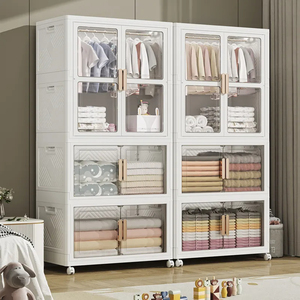 Contenedor Plegable placard organisateur garde-robe vêtements Extra surdimensionné pliable étagères de rangement boîte - Product Image 2