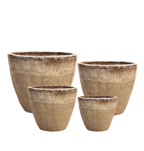 Pot de fleurs en céramique de grande taille, design européen, pour usage intérieur/extérieur - Décoration pour la maison, la pépinière et le commerce TERREN - Product Image 3