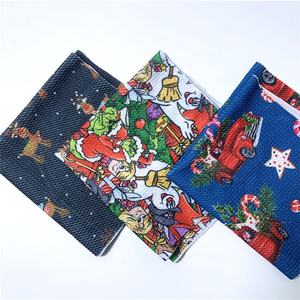 Rouleaux <span class=keywords><strong>de</strong></span> tissu en jersey imprimé tricoté en spandex polyester bon marché Tissu <span class=keywords><strong>de</strong></span> balle imprimé <span class=keywords><strong>de</strong></span> Noël pour bandeaux - Product Image 3