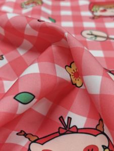 Ropa de calidad superior-Ropa de dormir 120gsm Transpirable Resistente a las arrugas Tela de seda Latina Impreso Tejido Ligero Pijama de Vietnam - Product Image 3