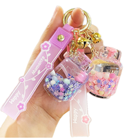 Accessoires de porte-clés créatifs et mignons, porte-clés en acrylique liquide avec animaux