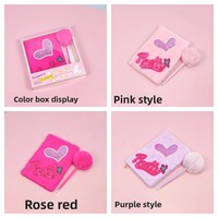Cuaderno de Peluche con Bolígrafo, Caja de Regalo en Forma de Corazón, Set de Regalo de Recuerdo para San Valentín, Kit de Diario, Estilo Fresco