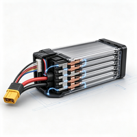 Paket Baterai UAV 44.4V 28000mAh 3C Densitas Energi Tinggi Katoda LiNiMnCoO2 Semi-solid State -40~60 untuk Pertanian