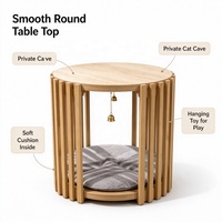 Table d'appoint et table basse USMILEPET pour humains et animaux, 2-en-1, nid douillet pour animaux, montage facile pour salon, balcon, appartement