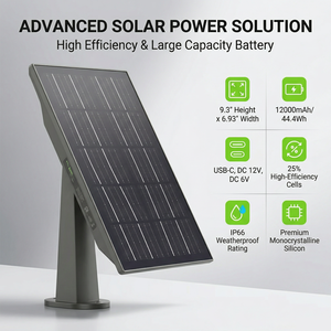 Solar Panel Hunting <strong>Camera</strong> 6V 12V 3W 8W 12000mAh Rechargeable Wildlife Monitor Battery Stock OEM Custom Model S2313 - Product Image 4