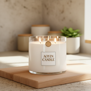 <span class=keywords><strong>Bougie</strong></span> parfumée Aoyin dans un grand bocal en verre, <span class=keywords><strong>bougie</strong></span> décorative <span class=keywords><strong>de</strong></span> luxe en cire <span class=keywords><strong>de</strong></span> soja à trois mèches, bougies parfumées dans un bocal - Product Image 3