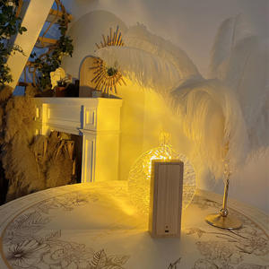 Rotating Water Ripple Light Ambient Ins Romantic Sunset <strong>Lamp</strong> <strong>Wooden</strong> Table <strong>Lamp</strong> Projection Light - Product Image 2