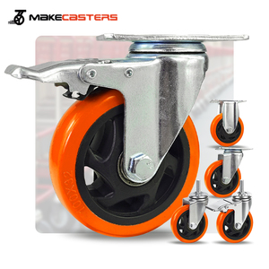 1.5 "<span class=keywords><strong>2</strong></span>" <span class=keywords><strong>2</strong></span>.5 "3" 4 "5" inch PVC bánh xe chống mài mòn mang PP cam rueda xe đẩy xe công cụ xoay với phanh vít OEM - Product Image 1