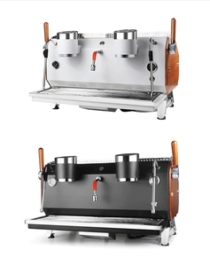 Machine à expresso électrique commerciale à double tête avec pompe semi-automatique programmable pour la mousse de lait, idéale pour les hôtels et usage privé - Product Image 5