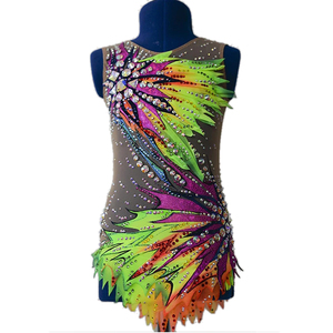 <span class=keywords><strong>Justaucorps</strong></span> de gymnastique rythmique LIUHUO <span class=keywords><strong>Vert</strong></span> Femmes Filles Robe de patinage <span class=keywords><strong>Justaucorps</strong></span> multicolores pour la gymnastique junior - Product Image 1