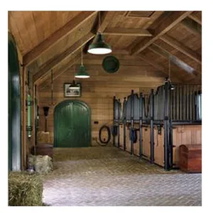 cheap economical cheap strong european pine / bamboo hinged door horse stable front system