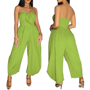 Nouvelle Combinaison Femme Sexy Unie Sans Manches Coupe Ample Tendance Été - Product Image 5