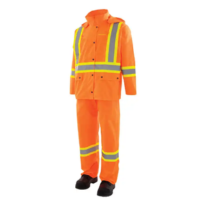 Hi Viz เสื้อกันฝนสะท้อนแสงสำหรับผู้ใหญ่เสื้อกันฝนรุ่น Ansi Class 2สีเขียวสำหรับใช้ในที่ทำงานตามสั่ง2025 - Product Image 6