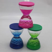 Mini sablier liquide en acrylique coloré avec Logo personnalisé, minuterie de sable pour jouets d'enfants