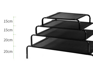 Cama Elevada para Perros Kingtale Basics, Marco de Cama Rectangular de Felpa Grande, Colchón Negro Sólido, Transpirable, Lavable a Mano, Diseño de Dibujos Animados - Product Image 4