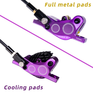 Peças ZTTO para Bicicleta de Montanha Freio a Disco Hidráulico de 4 Pistões Colorido M840 Com Pastilhas Metálicas Completas de Resfriamento - Product Image 3