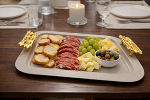 Bandeja de Servicio de Primera Calidad con Asa Dorada para Hoteles de Lujo, Bandeja de Servicio Estilo Antiguo - Product Image 3