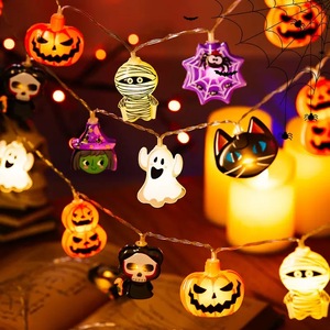 Halloween <b>String</b> <b>Lights</b> Ghost Pumpkin Witch LED Fairy <b>Light</b> Battery Powered Indoor Decorative Lighting 2300K Warm White - Product Image 4