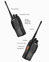 Radio bidirectionnelle portable UHF BF-888S, vente chaude, directement de l'usine, pour chantier de construction industriel