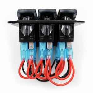 प्लास्टिक समुद्री कार बंद पुश बटन स्विच पर ब्लू एलईडी लाइट बार - Product Image 6