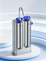 Purificateur d'eau pour robinet de cuisine, Robinet à double filtre, Précision de filtration de 0,1 micron pour une consommation directe