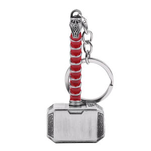 Porte-clés exquis en forme de marteau de Thor des <span class=keywords><strong>Avengers</strong></span>, en alliage de zinc écologique, plaqué argent anti-ternissement, pendentif moulé, cadeau de marchandise de film - Product Image 6