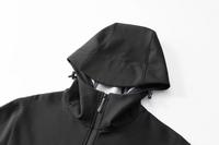 Veste de moto unisexe en toile respirante, coupe-vent et imperméable avec fermeture éclair, finition délavée pour les sports d'hiver et le camping