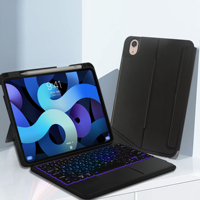 Étui clavier magnétique détachable pour iPad Mini 6 avec trackpad, rétroéclairage RGB, fonction veille/réveil automatique et réglage multi-angles