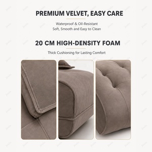 Cama de Masaje y Belleza Moderna de Lujo, Color Marrón Franela con Base Dorada Oscura, Cama Curva para Pestañas, Muebles para Salón de Belleza - Product Image 4