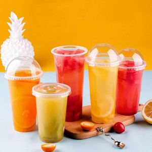 Gobelets en plastique jetables transparents PP 95 mm avec logo personnalisé, pour thé à bulles Boba, café, capacité 16/22/24 oz, pour autres boissons froides - Product Image 4