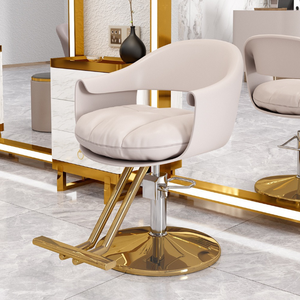 Nueva Silla de Barbero Hidráulica Clásica Moderna, Cuero PU Negro, Estructura Metálica Resistente, Silla de Peluquería para Barbería y Salón de Belleza - Product Image 5