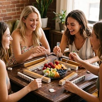 Mahjong Cocktailprikkers Herbruikbare Acryl Eco-vriendelijke Voedselvorken voor Kaasplanken Fruitdesserts Mahjong Feestdecoraties
