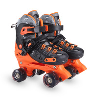 Nouveaux patins à roulettes unisexes pour enfants et adultes, à double rangée, réglables, décontractés, adaptés aux débutants, coque en PVC, roues en PU, modèle avec lumières